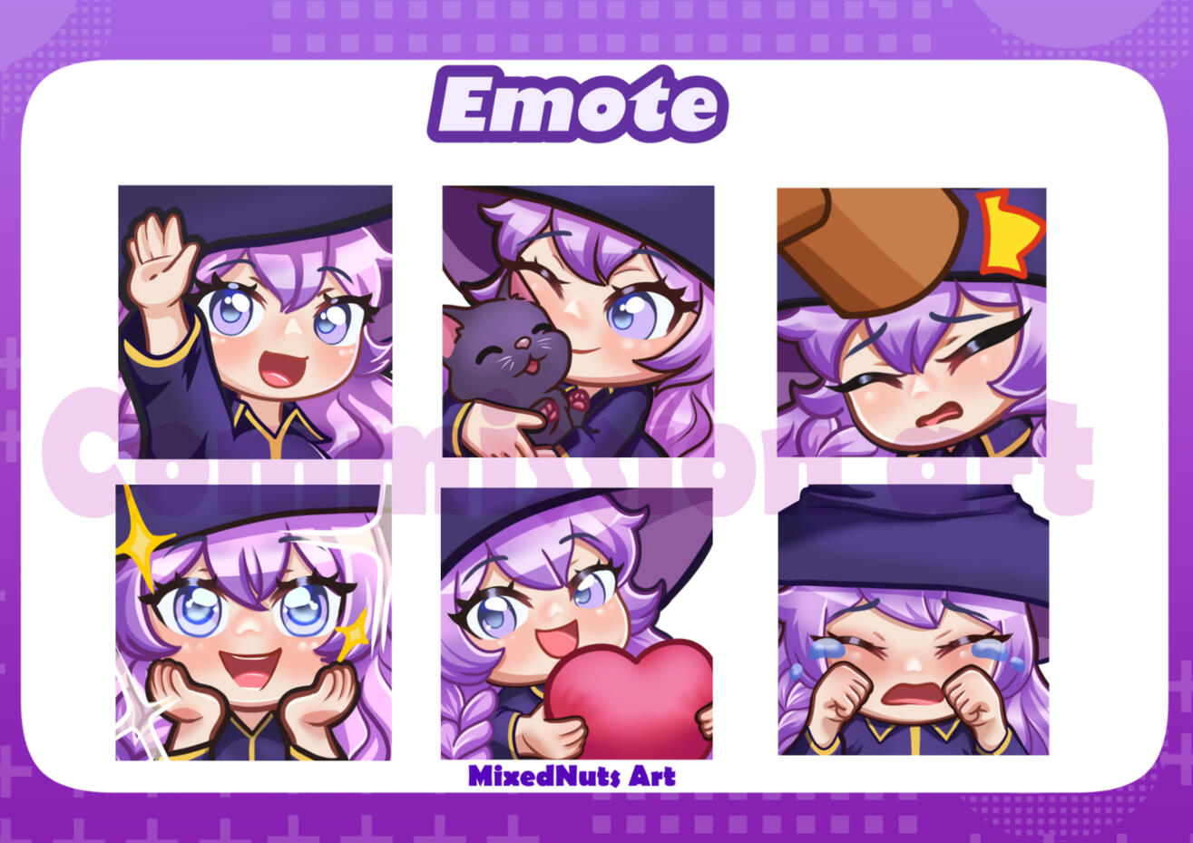 Set of 6 custom made emotes 40€